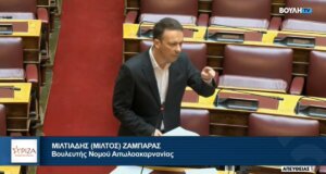 Ο Μίλτος Ζαμπάρας το είπε και το έκανε αφού κατέθεσε επίκαιρη ερώτηση στη Βουλή για το κλείσιμο των Δ.Ο.Υ. σε Μεσολόγγι και Αγρίνιο.