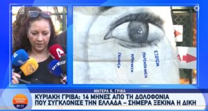 Η Κυριακή Γρίβα με καταγωγή από το Αγρίνιο δολοφονήθηκε πριν από 14 μήνες και σήμερα ξεκινά η Δίκη του πρώην συντρόφου της στο Μικτό Ορκωτό Δικαστήριο Αθηνών.