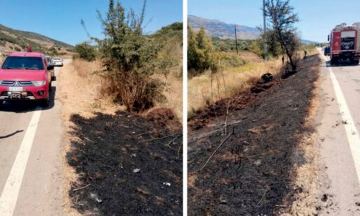 Στην Αμφιλοχία σημειώθηκε κινητοποίηση της Π.Υ. για φωτιά δίπλα από σημείο που είχε καεί προ ημερών.