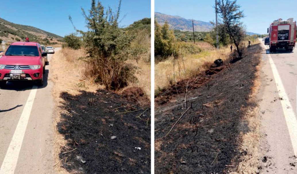 Στην Αμφιλοχία σημειώθηκε κινητοποίηση της Π.Υ. για φωτιά δίπλα από σημείο που είχε καεί προ ημερών.