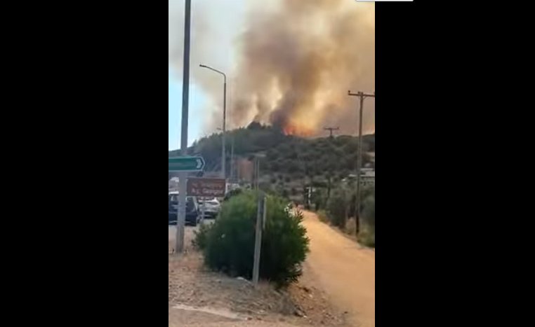 Στο Ευηνοχώρι μετά τις 17:30 του Σαββάτου (02/08) ξέσπασε φωτιά σε δασική έκταση και ήχησε το 112.