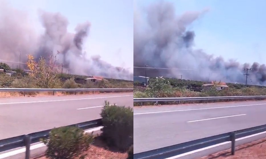 Η Ιόνια Οδός στο... πόδι για κινητοποίηση της Πυροσβεστικής Υπηρεσίας για επικίνδυνη πυρκαγιά στη Γουριώτισσα