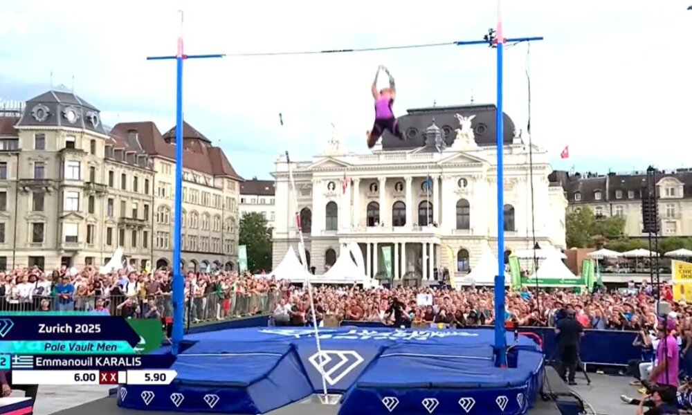 Και στο Diamond League στη Ζυρίχη ο Πυργιώτης Ολυμπιονίκης Εμμανουήλ Καραλής τερμάτισε στη 2η θέση με άλμα στα 6 μέτρα!