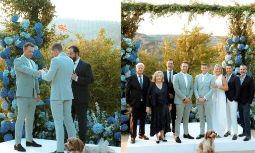 Ο Στέφανος Κασσελάκης δημοσίευσε φωτογραφίες από τον γάμο του με τον Τάιλερ Μακμπέθ λέγοντας πως «η ζωή είναι πολύ μικρή για να τη ζεις με φόβο...».