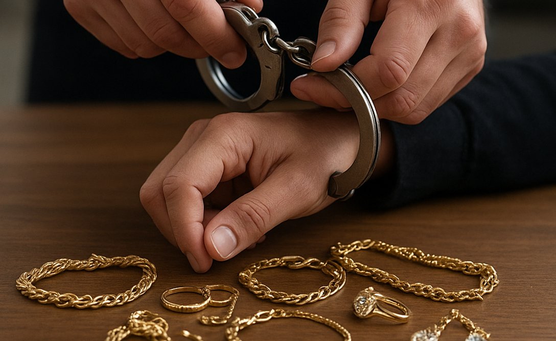 Η ΕΛ.ΑΣ. έκανε γνωστό πως ένας άνδρας συνελήφθη στην Ηλεία για κλοπή κοσμημάτων αξίας 150.000 ευρώ.
