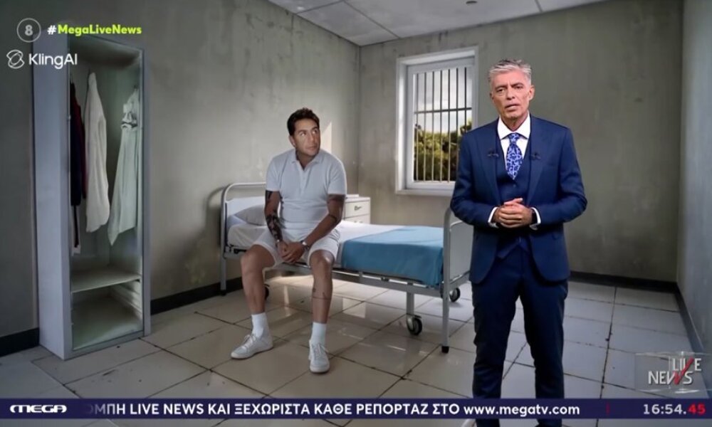 Ο Νίκος Ευαγγελάτος στην πρεμιέρα του «Live News» «μπήκε» με 3D γραφικά στο δωμάτιο του Γιώργου Μαζωνάκη στο Δρομοκαΐτειο!