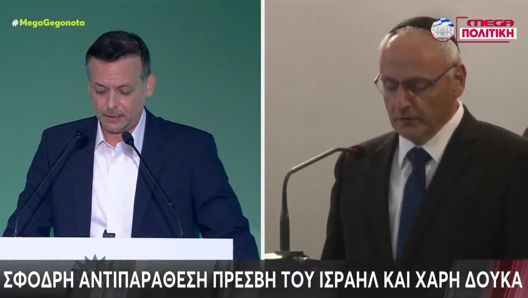 Ο Χάρης Δούκας απάντησε στον Νόαμ Κατς πως «δε δεχόμαστε μαθήματα Δημοκρατίας απ' όσους σκοτώνουν αμάχους».