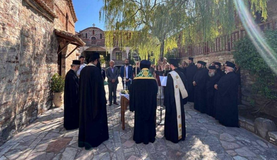 Στην Ιερά Μονή Εισοδίων Θετόκου Μυρτιάς τελέστηκε Αγιασμός την 15η Σεπτεμβρίου - Ξεκινούν έργα αποκατάστασης 2,3 εκατ. ευρώ.