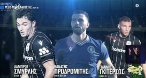 Από τον Π.Σ.Α.Π.Π. βραβεύτηκαν από την περσινή SL2 ο Σμυρλής του Παναιτωλικού και ο Αγρινιώτης Προδρομίτης