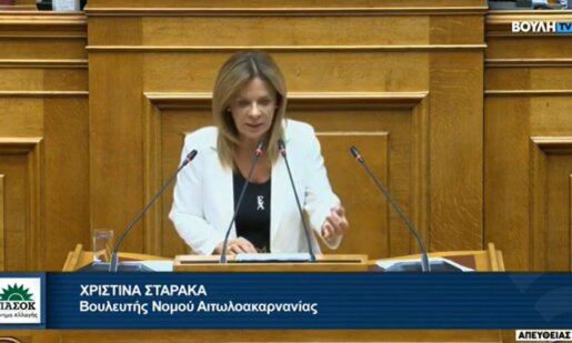 Η Χριστίνα Σταρακά τονίζει πως «βρισκόμαστε στο πλευρό της κοινωνίας, με προτάσεις για τους δανειολήπτες κατά της τραπεζικής αυθαιρεσίας».