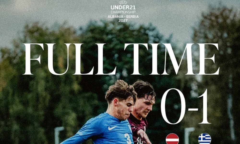 Για τα Προκριματικά U21 Euro 2027 η Εθνική Ελπίδων πήρε τη νίκη με 0-1 απέναντι στη Λετονία! Από σέντρα του Αγρινιώτη Θανάση Κουτσογούλα το γκολ του Στέφανου Τζίμα.