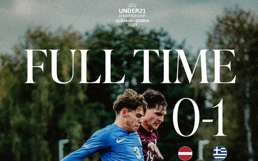 Για τα Προκριματικά U21 Euro 2027 η Εθνική Ελπίδων πήρε τη νίκη με 0-1 απέναντι στη Λετονία! Από σέντρα του Αγρινιώτη Θανάση Κουτσογούλα το γκολ του Στέφανου Τζίμα.