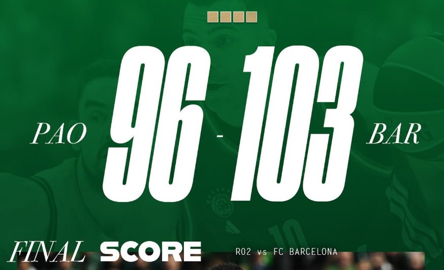 Για την 2η Αγωνιστική της Euroleague Basketball ο Παναθηναϊκός εξ' αρχής φάνηκε να είναι εκτός... παιχνιδιού, έχασε με 103-96.
