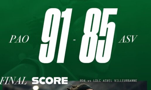 Για την 4η Αγωνιστική της Euroleague Basketball 2025 - 2026 ο Παναθηναϊκός με τον Ρισόν Χολμς επικράτησε 91-85 της Βιλερμπάν για το 3-1!