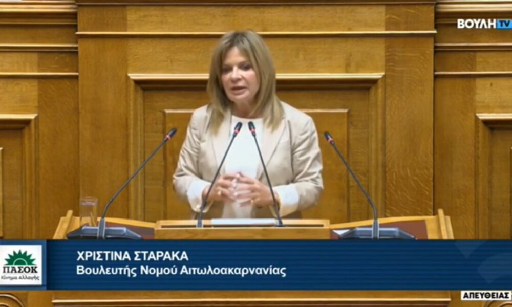 Η Χριστίνα Σταρακά, Βουλευτής Αιτωλοακαρνανίας του ΠΑ.ΣΟ.Κ. - Κινήματος Αλλαγής αναφέρθηκε στην «Κυβέρνηση του 13ωρου που κάνει την ανασφάλεια καθεστώς στην εργασία».