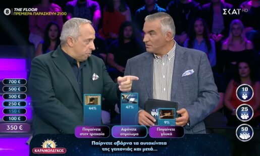 Το «H Ελλάδα Ψηφίζει» επέστρεψε με... Βασίλη Μπισμπίκη αφού τέθηκε ερώτημα για το τι θα έκανε κάποιος αν πάρει σβάρνα τα αυτοκίνητα της γειτονιάς και το 47% είπε πως θα άφηνε σημείωμα.