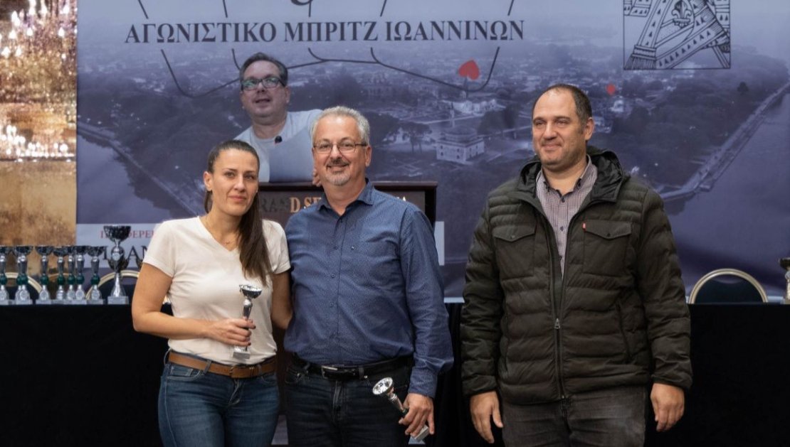 Ο Δήμος Αγρινίου με υπερηφάνεια στέκεται σε άλλη μια διάκριση για τους Αθλητές του Ομίλου Μπριτζ - Στο βάθρο Παπαγεωργίου και Κούρτης.