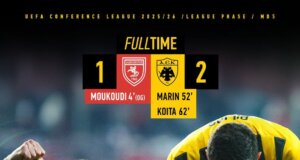 Για τη 5η Αγωνιστική της League Phase του UECL η Α.Ε.Κ. παρά το λανθασμένο γκολ του Μουκουντί κατάφερε να κάνει μια επική ανατροπή επί της Σαμσουνσπόρ!