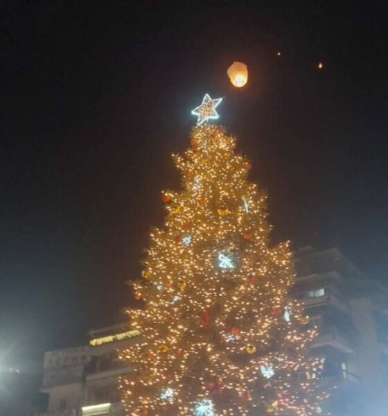 Στο Αγρίνιο το απόγευμα της 7ης Δεκεμβρίου λίγο μετά τις 19:00 φωταγωγήθηκε το Χριστουγεννιάτικο Δέντρο υπό τους ήχους της Φιλαρμονικής του Δήμου.