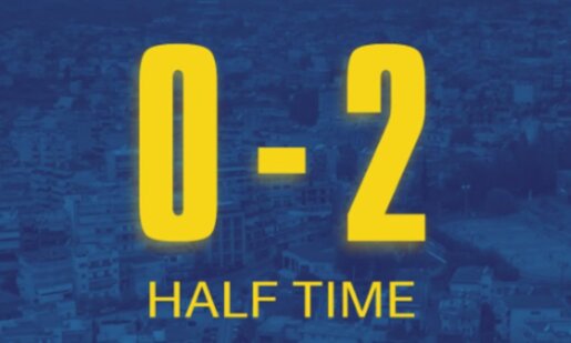 Τέλος 1ου Ημιχρόνου για τη 16η Αγωνιστική της Stoiximan SL1 - Ο Παναιτωλικός χάνει με 0-2 από τον Π.Α.Ο.Κ., Κωνσταντέλιας και Γιακουμάκης οι σκόρερ.