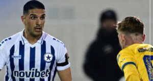 Τέλος 1ου Ημιχρόνου στην 23η Αγωνιστική της Stoiximan SL1 - Ο Παναιτωλικός αν και ξεκίνησε καλά δέχθηκε γκολ λίγο πριν το φινάλε του πρώτου μέρους μετά από εκτέλεση φάουλ.