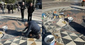 Στο Αγρίνιο οι πολίτες που περνούν από την Πλατεία Δημοκρατίας βλέπουν πως άρχισαν οι εργασίες αποκατάστασης του ψηφιδωτού - Δηλώσεις Μπερμερίδη στο AgrinioTimesTV.