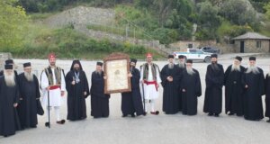 Από τη Δάφνη του Αγίου Όρους ξεκίνησε το πρωί της 30ης Απριλίου το ταξίδι για την Ιερή Πόλη του Μεσολογγίου η Ιερά Εικόνα της Παναγίας «Άξιον Εστί».