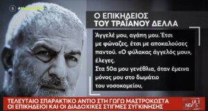 Η Γωγώ Μαστροκώστα έφυγε από τη ζωή σε ηλικία 56 ετών και ο σπαρακτικός επικήδειος του Τραϊανού Δέλλα ήταν μια κατάθεση ζωής για την Ευηνοχωρίτισσα!
