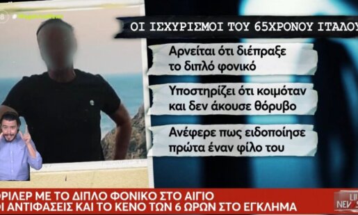 Ο Λόγγος Αιγίου στο επίκεντρο των εξελίξεων μετά και τη δίωξη για ανθρωποκτονία τη 10η Ιουνίου στον Ιταλό σύντροφο της 54χρονης για το διπλό έγκλημα.