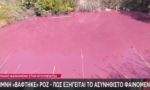 Στο Μακρυγιάλι Ηγουμενίτσας αντικείμενο συζήτησης έγινε γίνει τις τελευταίες ώρες το γεγονός πως το νερό έχει αποκτήσει μια ροζ - φούξια απόχρωση κάτι για το οποίο άπαντες απορούν.