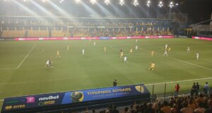 Τέλος 1ου Ημιχρόνου στο Γήπεδο της Προυσιωτίσσης και ο Παναιτωλικός προηγείται του Αστέρα Aktor από το 6ο λεπτό με το γκολ του Γκράναθ.