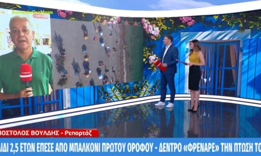 Στην Πάτρα ένα παιδάκι μόλις 2,5 ετών έπεσε από μπαλκόνι πρώτου ορόφου, ωστόσο ένα δέντρο ήταν εκείνο που του έσωσε τη ζωή, σύμφωνα με την εκπομπή «Κοινωνία Ώρα Mega».