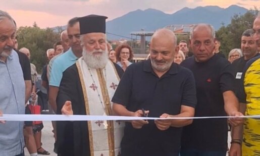 Στο Πετροχώρι Θέρμου το απόγευμα της 4ης Αυγούστου μαζί με τον Πρόεδρο του Παναιτωλικού, Μάκη Μπελεβώνη, τελέστηκαν τα εγκαίνια του νέου Δημοτικού Γηπέδου.