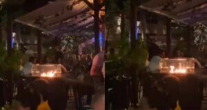 Στο Καρπενήσι η εικόνα που αντικρίζει κανείς τον Αύγουστο -ειδικά τις βραδινές ώρες- δεν έχει καμία σχέση με την υπόλοιπη Ελλάδα, σόμπες στην Κεντρική Πλατεία!
