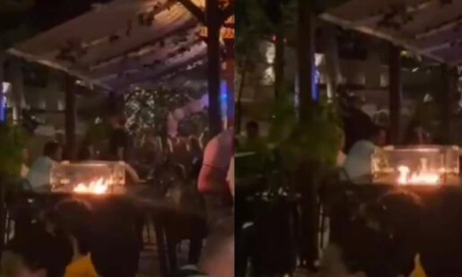 Στο Καρπενήσι η εικόνα που αντικρίζει κανείς τον Αύγουστο -ειδικά τις βραδινές ώρες- δεν έχει καμία σχέση με την υπόλοιπη Ελλάδα, σόμπες στην Κεντρική Πλατεία!